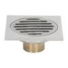 Squared Floor Drain Electroplating Metal High Flow Shower Floor Drain with Cover for Bathroom