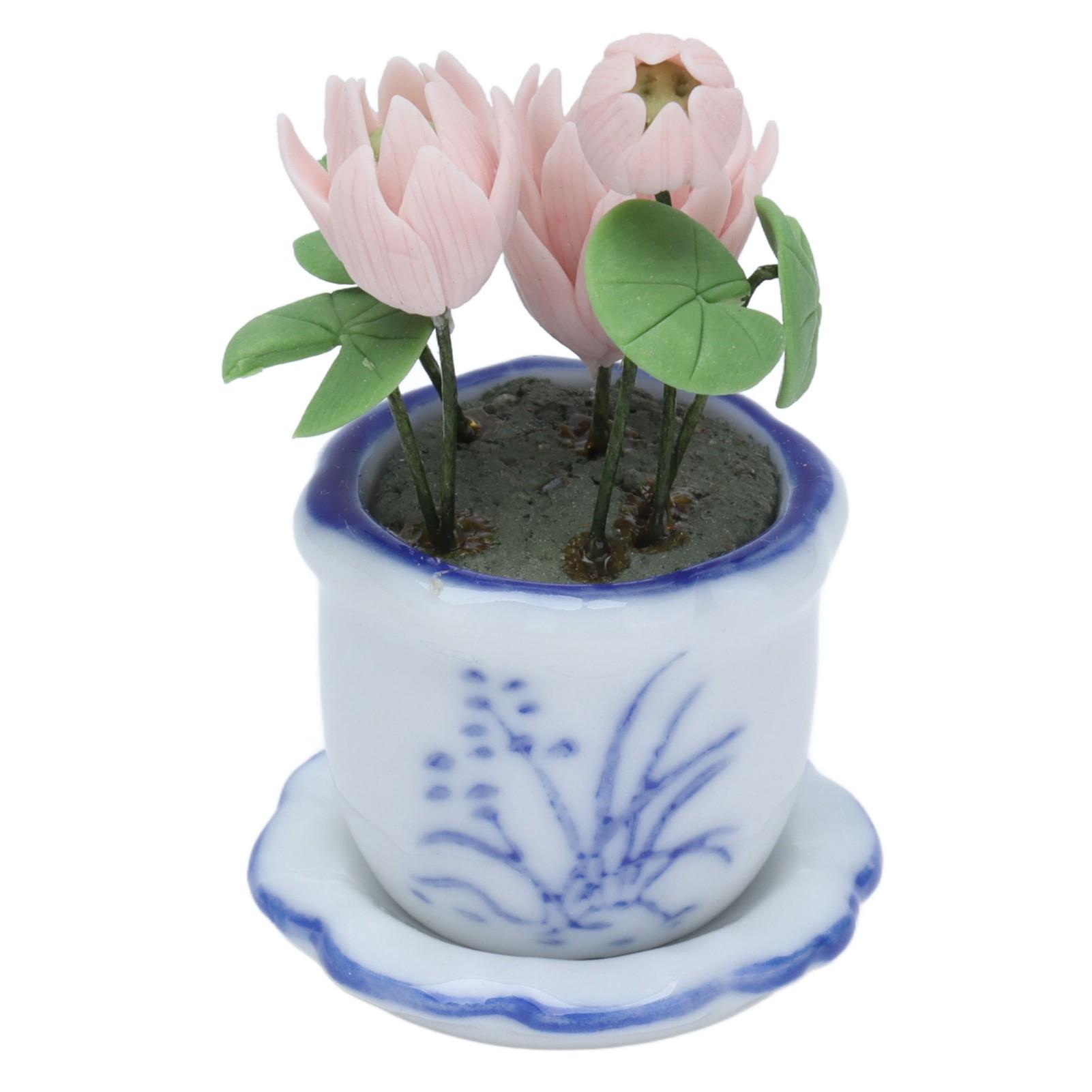 

1:12 Кукольный домик Комнатные цветы Миниатюрное Имитированное растение Модель бонсай Украшение Детский подарок на день рождения