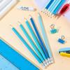 CHENGU 36 Pack Coastal Blue Pencils with Eraser Unsharpened Fun Cute Erasable Checking Wooden Summer Pencils for Adults Office Drawing Sketching