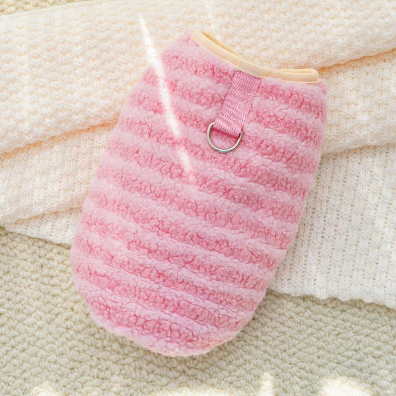 Pet Clothing for Autumn and Winter, Double-layered Plush Cat and Dog Vests for Keeping Warm and Protecting Against The Cold