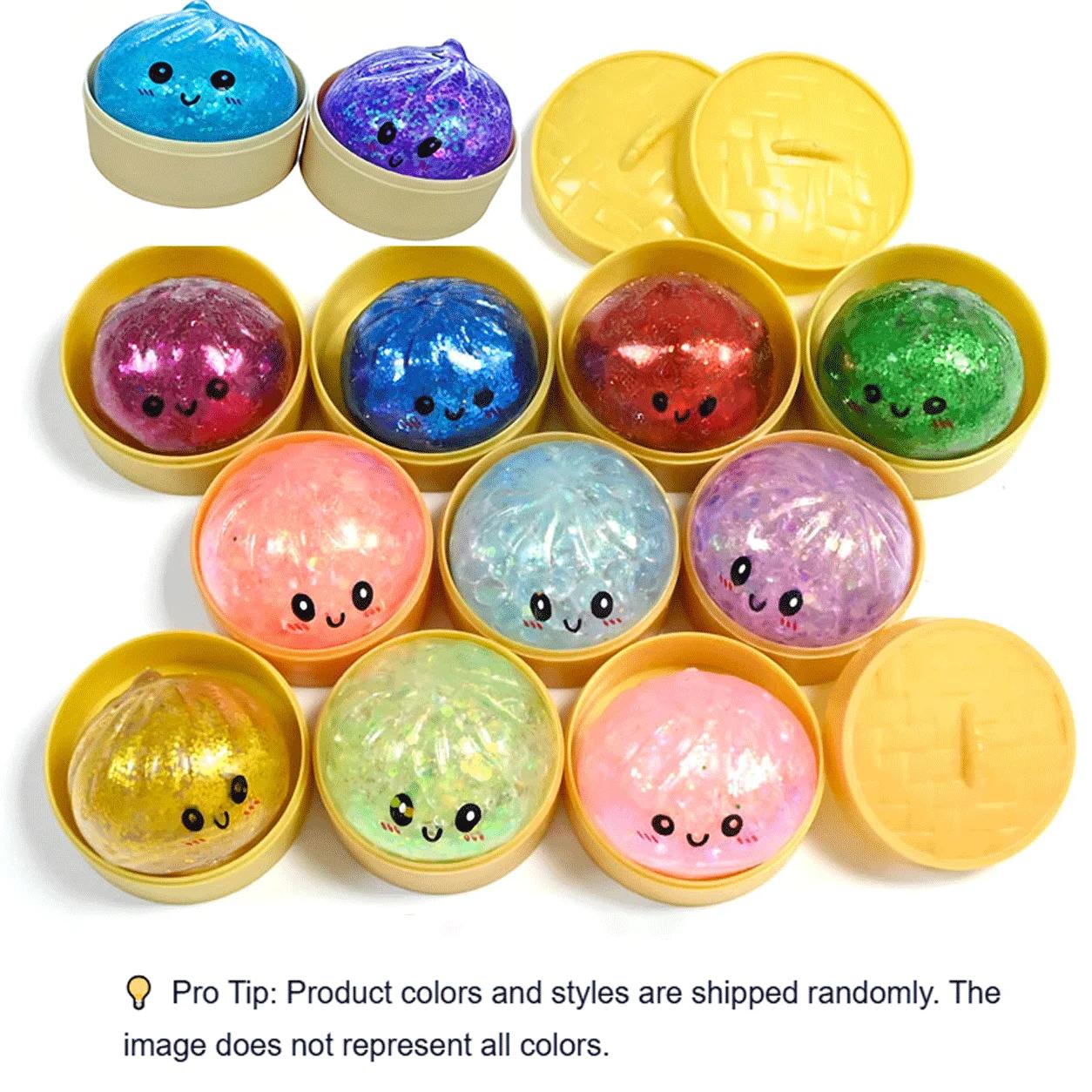 Glitter Glow Dumpling Squishy Stress Balls