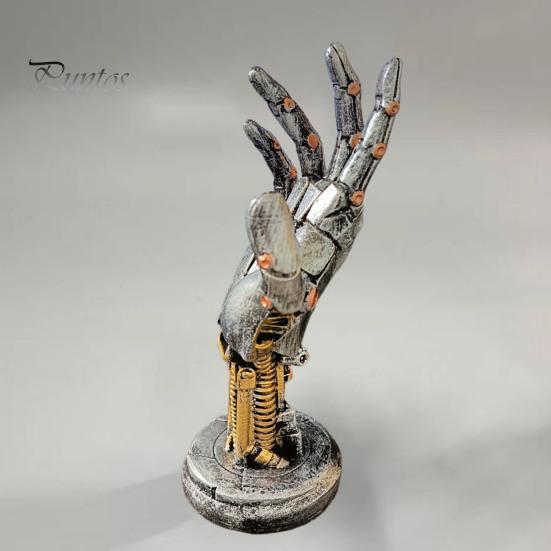 Phone Stand for Gaming Enthusiasts Controller Holder Cyberpunk Mechanical Hand Desktop Cell Painted Accessory Headphone Hanger Resin Gamepad Game