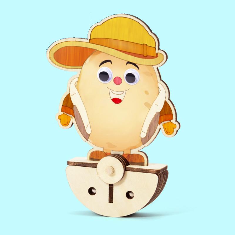 Creativity Wooden Potato Image Tumbler Assembly Set Children Puzzle Toys For Kids Educational Handson Learning Set