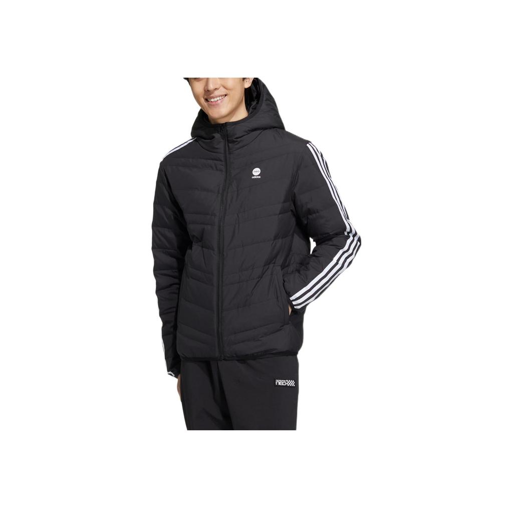 Adidas Jachetă de puf, cu fermoar, cu umăr lateral, imprimeu cu logo-ul Neo HN4793