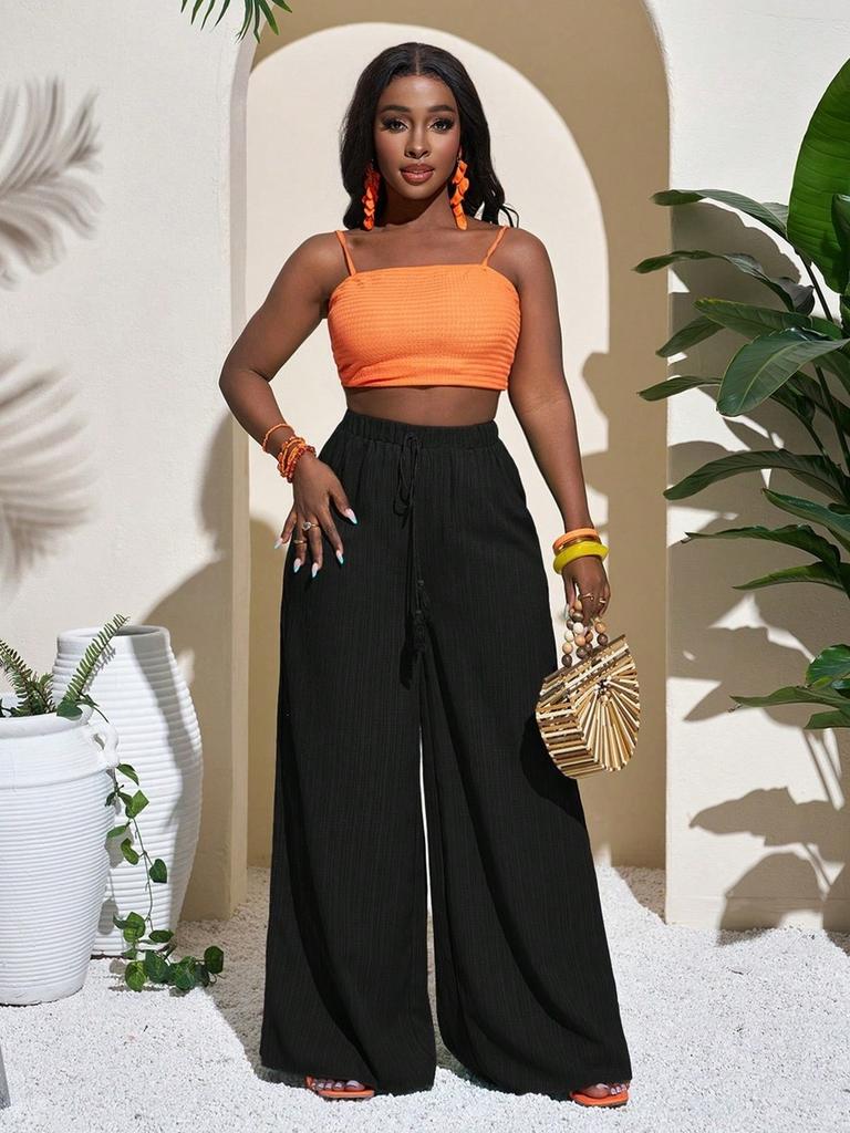 Women's High-Waisted Casual Wide Leg Pants