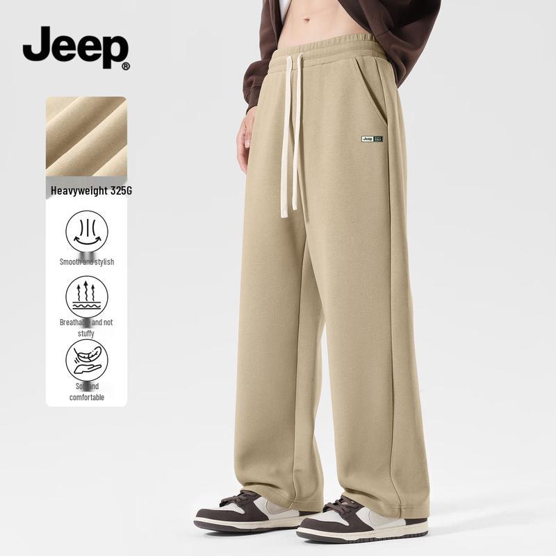 

JEEP Men s American Retro Loose Wide-Leg Casual Pants S