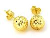 375 gold ball earrings, diamond stud balls, 0.48g, 9kt studs