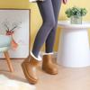 Winter Waterproof Women's Snow Boots Round Toe Platform Ladies Shoes Plush Padded Footwear
