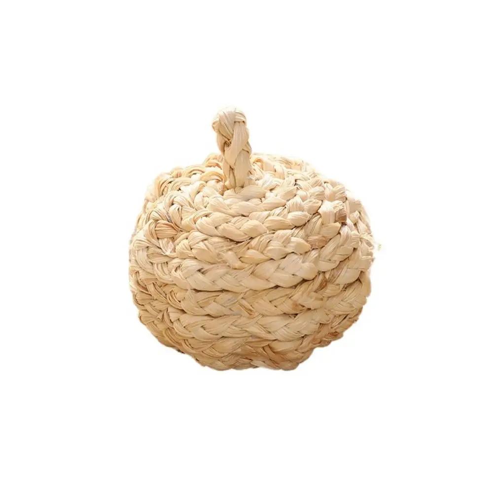 

Straw Woven Straw Pumpkin Balls Handmade Decorative Christmas Tree Pendant Artificial Hanging Halloween Decoration Halloween