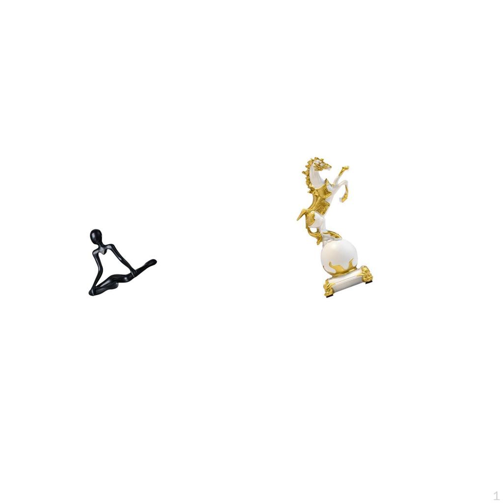 Creative Abstract Thinker Horse Statue Decorative Figurine Unique Modern Sculpture Tabletop Ornament