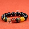 Red Agate Five-Way Fortune God Bracelet, Obsidian Five-Way Fortune God Bracelet, Unisex Couple's Gift