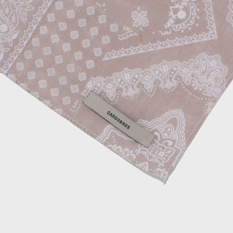 CARGOBROS Classic Paisley Bandana Scarf (Beige)