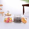 Striped Pattern Tea Sealed Jar Transparent Grains Jar Simple Kitchen Storage Bottle  Candy