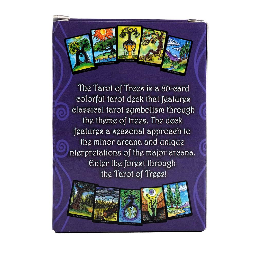 9.5*6.7cm Tarot of Trees 80 Cards Deck Pocket Sized Fortune Telling Game Divination Beginner Tarot Learning