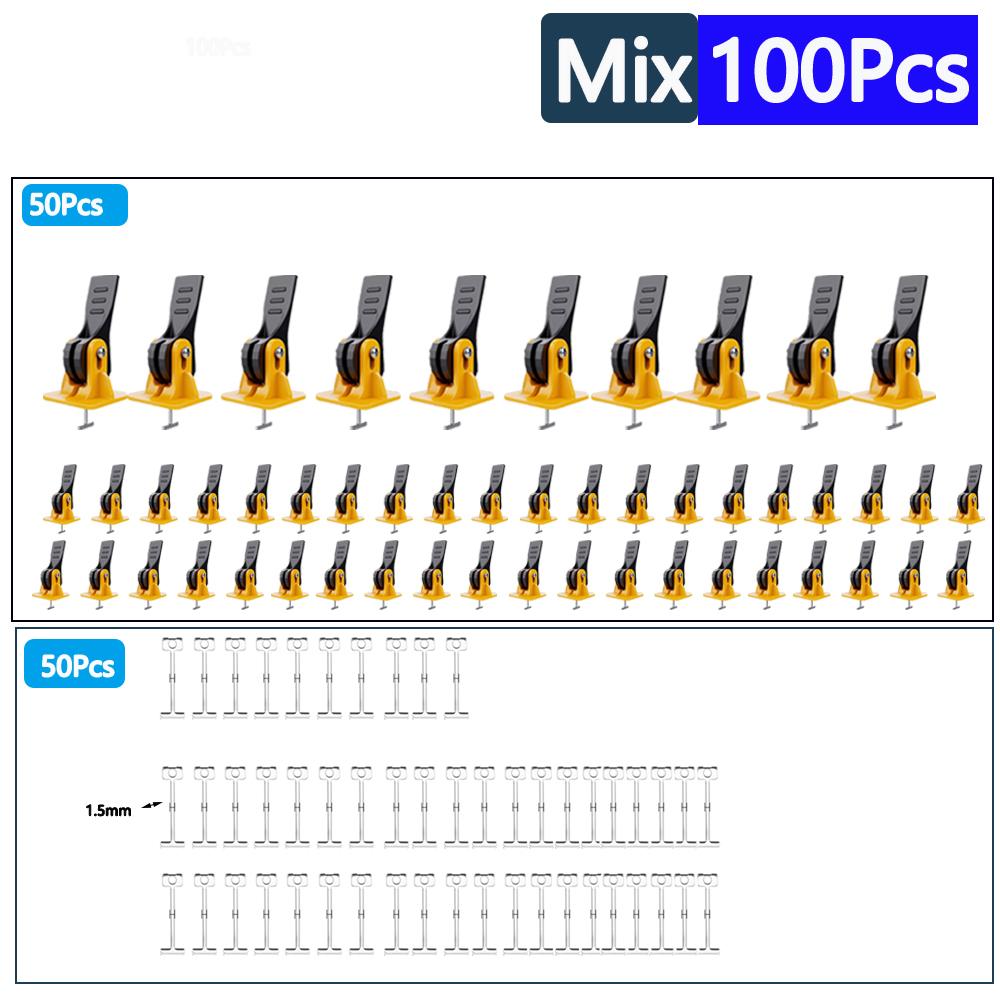 5-750pcs Floor Tile Leveling System Clips Leveler Adjuster Tile Locator Spacers Set for Porcelain Tile Wall Construction Tools