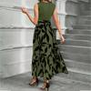 Women's Floral Print High Waist Fashionable And Elegant Sleeveless Dress