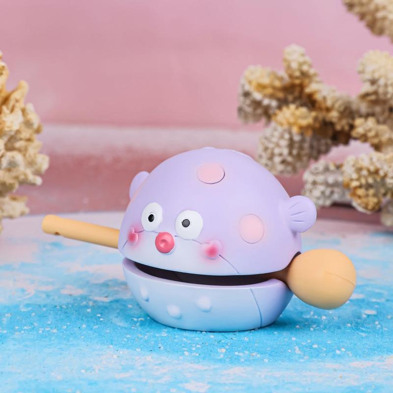 

The Cute Wooden Fish Tapping Music, Stress-relieving Toys, Desktop Ornaments, and Funny Percussion Instruments for Students фиолетовый