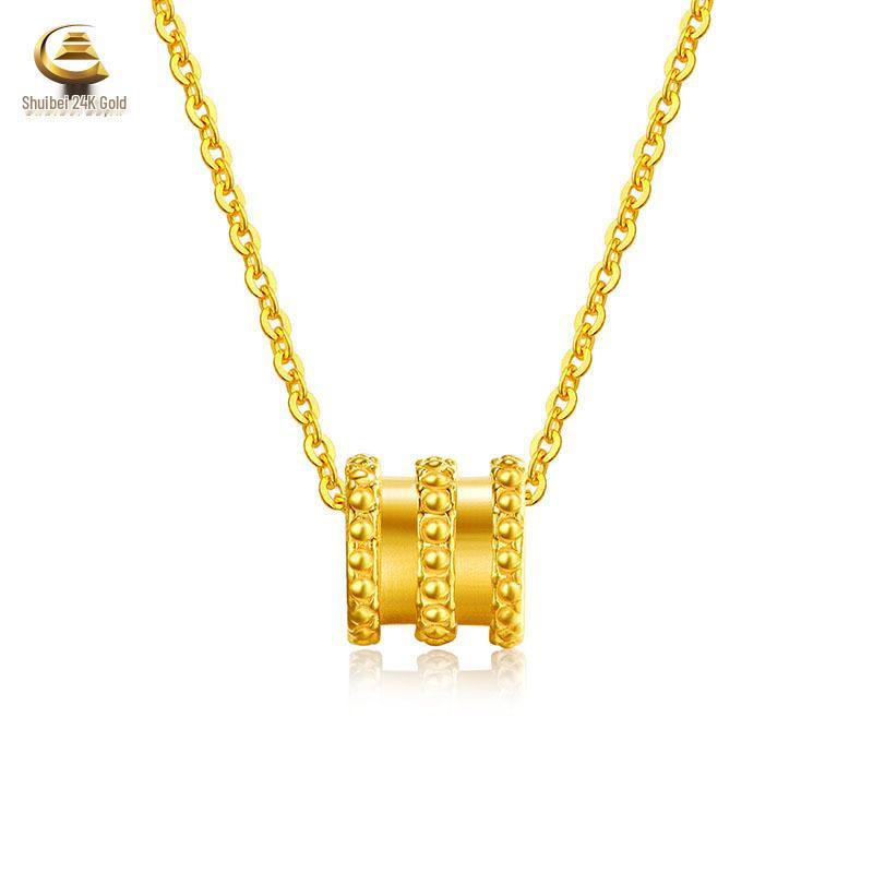 Pure Gold Slim Waist Abacus Pendant Necklace - Promotional Gift Style