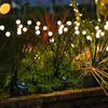 Solar Firefly LED Landscape Light - Waterproof Ground Plug for Outdoor Courtyard
