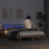 Bed Frame with Headboard Brown 120 X 200 Cm Solid Pine Wood