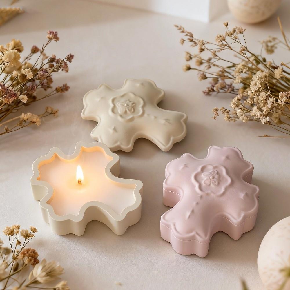 Easter Theme Cross-shaped Storage Box Mold Flexible Non-stick Plaster Mold Decorative DIY Candle Holder Molds Jewelry Organizer