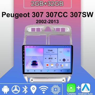 Android Carplay Autoradio für Peugeot 307 307CC 307SW 2002-2013 Multimedia-Player Head Unit Stereo GPS-Navigation BT WIFI 2 + 32 GB