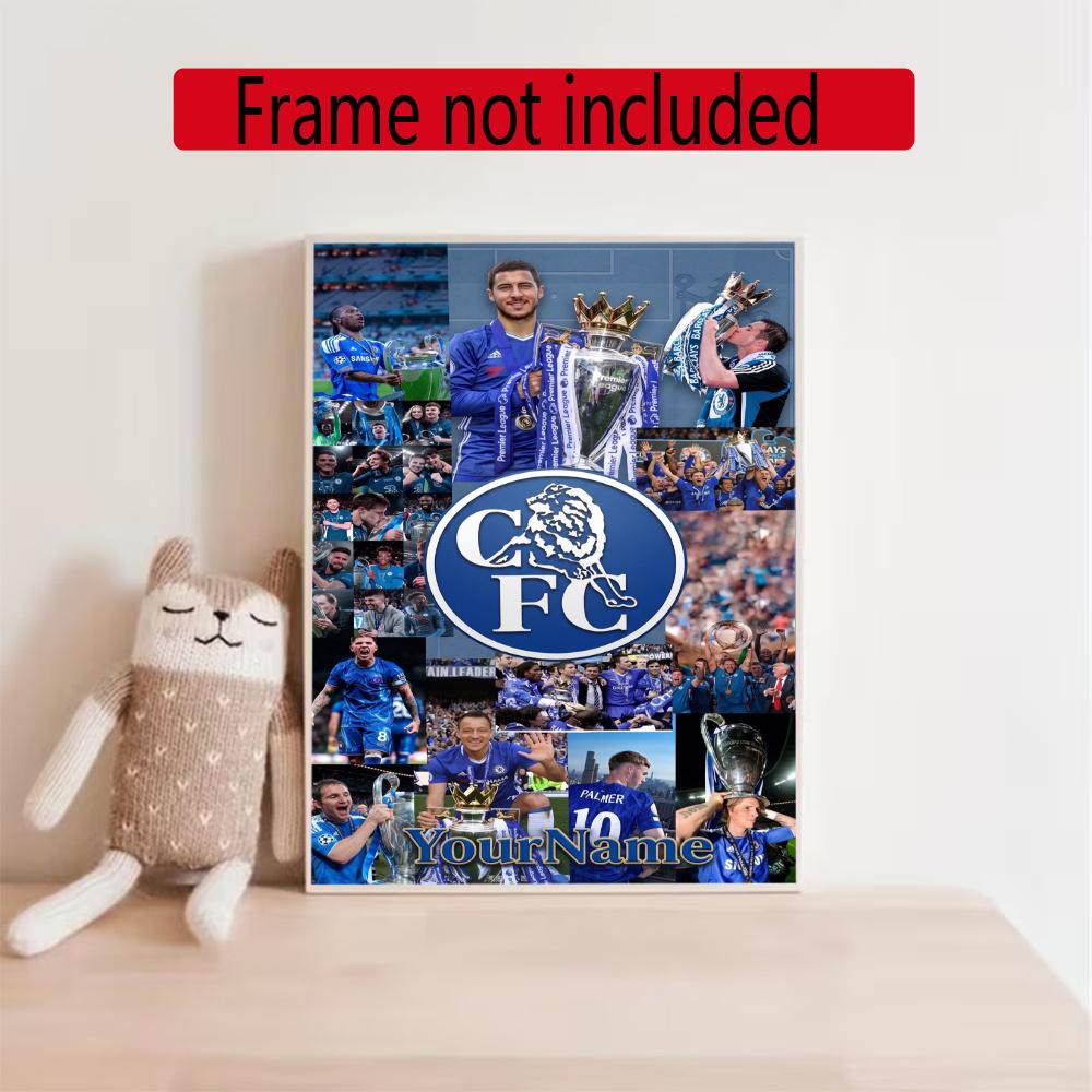 Chelsea Fc Customize Your Name Diamond Painting Round Diamond Rhinestones Mosaic Diamond Embroidery Wall Paintings Rhinestones Gift Frameless