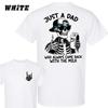 Just A Dad Who Always Came Back With The Milk 2 Sided Shirt, Funny Skeleton Dad,