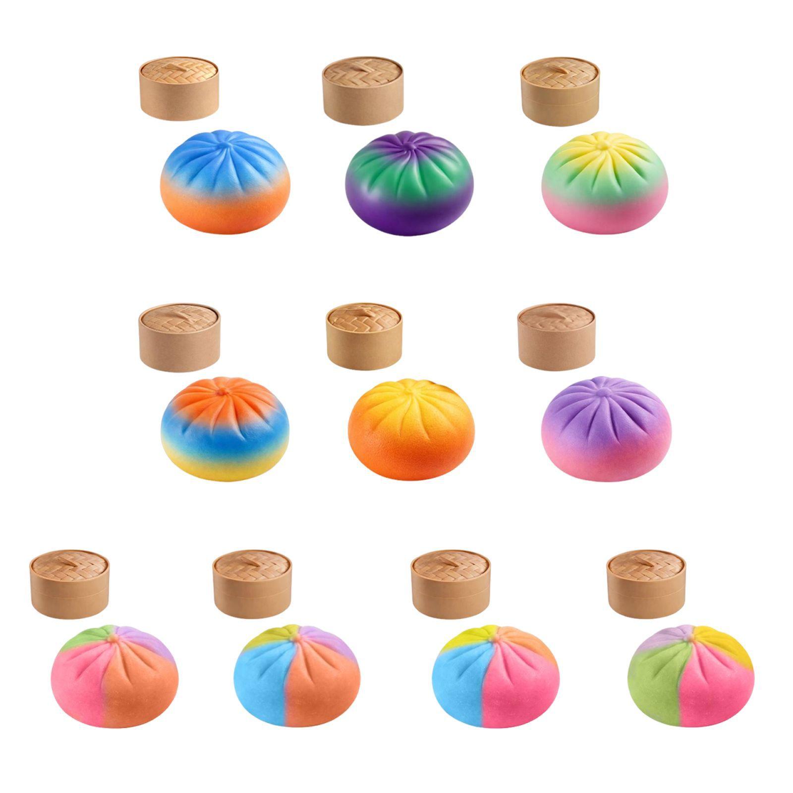 

Эстетичная радужная булочка: Реалистичный Food Squishy с пароваркой, Креативный механический фиджет-кликер, Модный подарок для хобби для взрослых