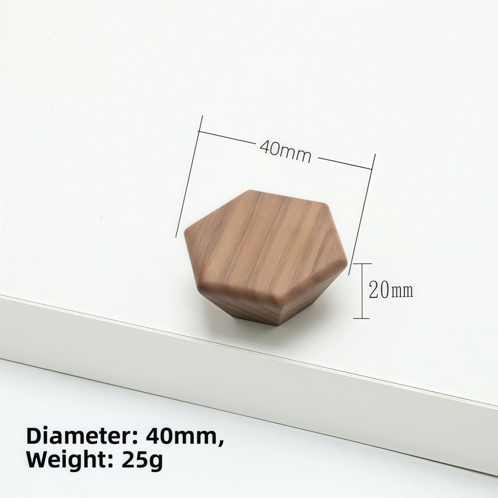 Nordic Style Cabinet Knob Handle Wooden Round Wardrobe Drawer Handles Square Solid Wood Lockers Knob Handle Cabinet Doors