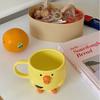 Creative Cute Mug with Duck Chicken Mouth, Ceramic Mug, Breakfast Juice Cup, Household Milk Cup Cartoon Coffee Cup Birthday Gift