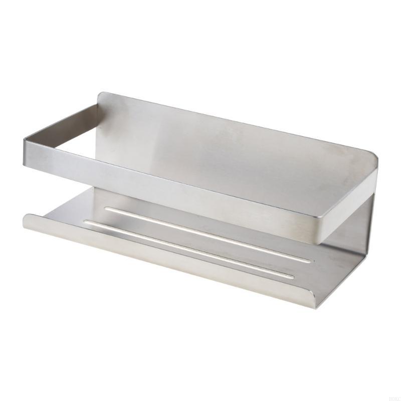 B0KC Kuchyňská nástěnná police Samolepicí Stojan na koření Koupelnový Nerezový držák na šampon