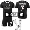 26 Real Madrid Goalkeeper Black Training No. 7 Ronaldo Jersey Vinicius 9 Mbappe No. 5 Football Jersey Suit