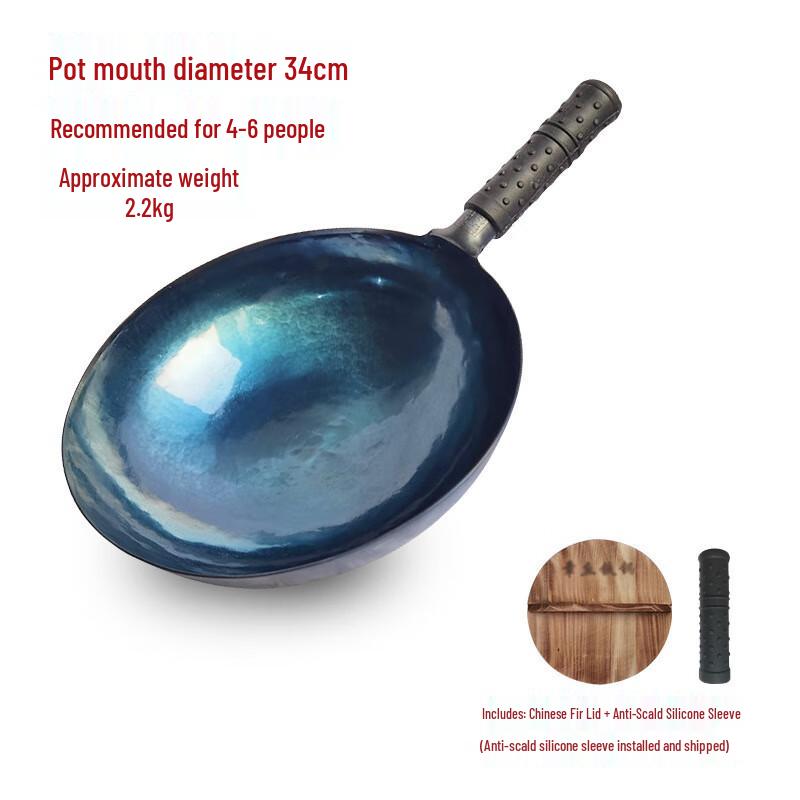 Zhangcheng Craftsman Hand-Forged Mirror Finish Cast Iron Wok