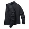 Spring and Summer New Men's Slim-fitting Fashion Simple Lapel Solid Color Breathable Long-sleeved Trendy Jacket