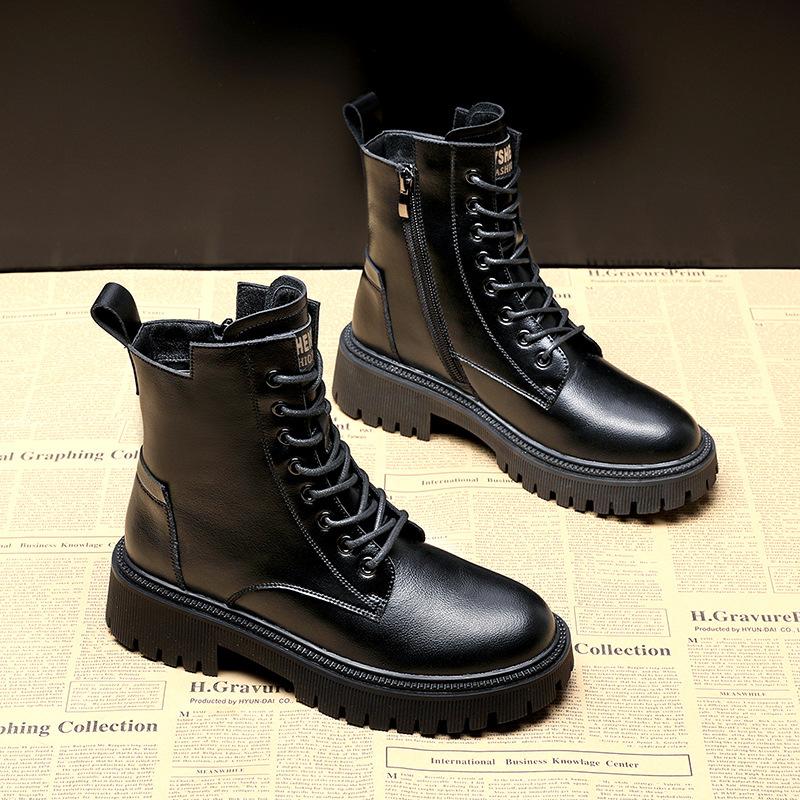 Martin boots autumn and winter new platform short boots British style retro locomotive boots