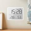 Digital Alarm Clock with LCD Screen, Temperature & Humidity, White 8218