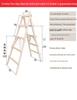 Herringbone Wooden Multi-Functional Step Ladder: Household and Engineering Use