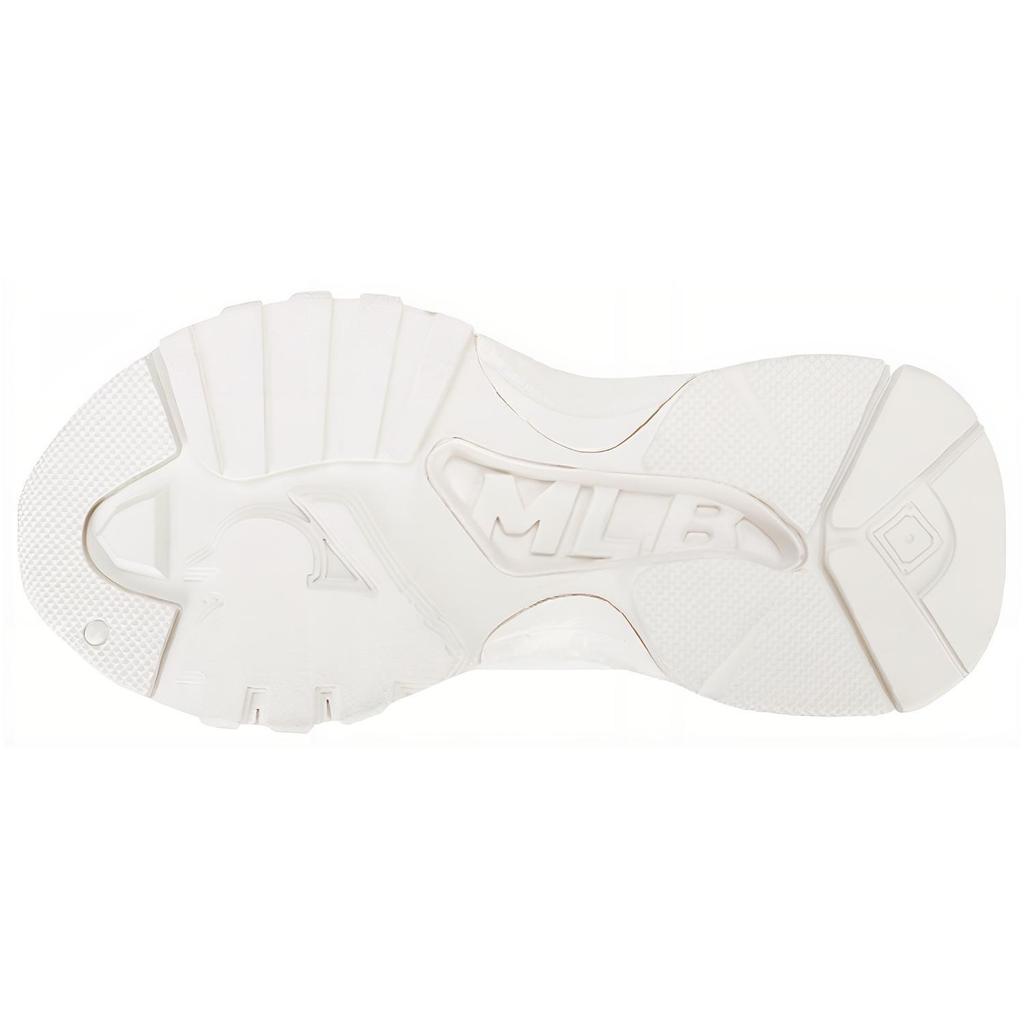 New MLB Chunky Anti Slip And Wear Resistant Breathable High Top Canvas Shoes Unisex White 32SHU1011-50I