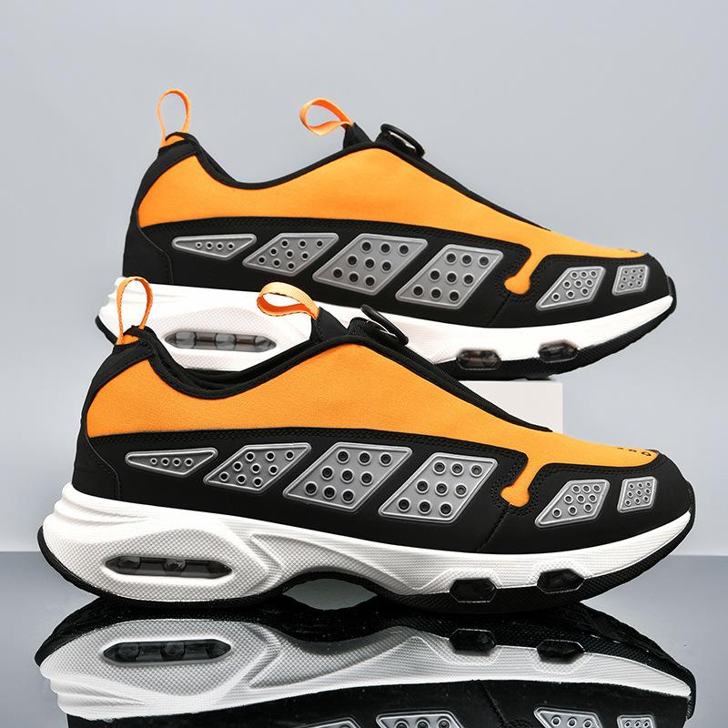 Large size autumn sports air cushion cushioning zipper lightweight casual running shoes