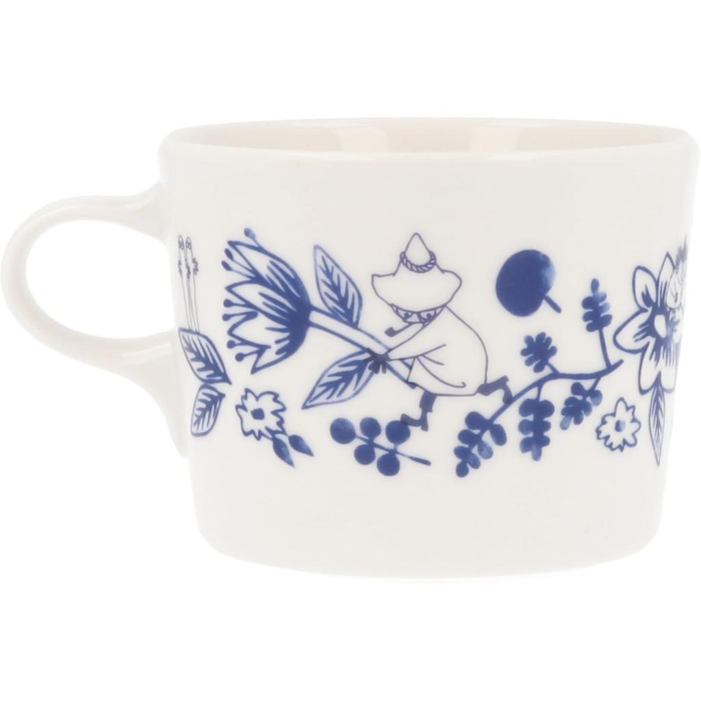 Moomin Blue Flora Ceramic Kobana Mug, 260ml,