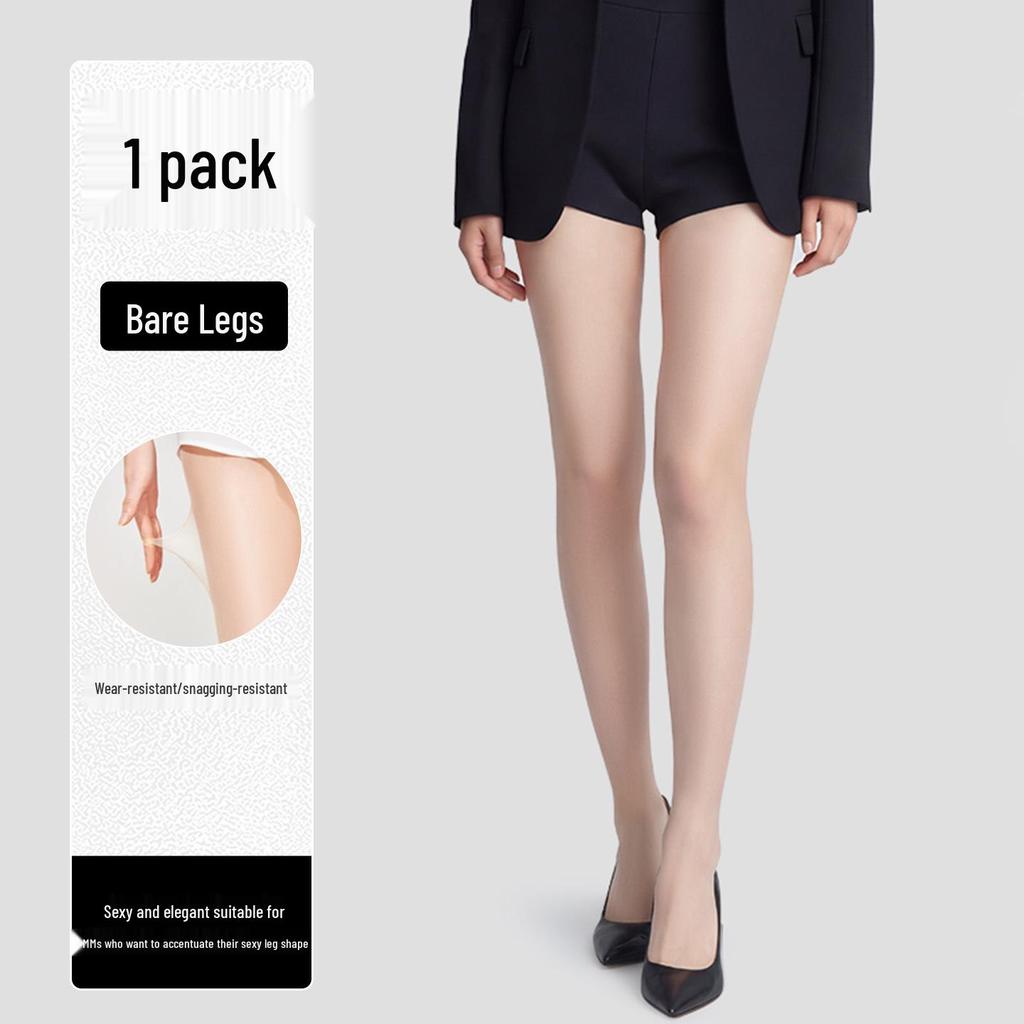 Women's Black Ultra-Thin Pantyhose: Skin-Feel, Anti-Snag, Sexy High-End Tights for Spring, Autumn, and Winter.