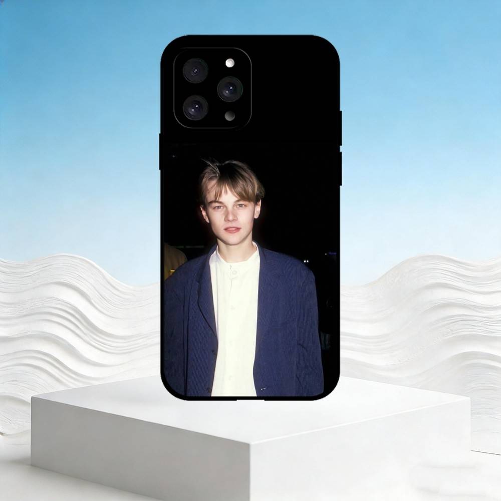 L-Leonardo DiCaprio Phone Case For iPhone 17,16,15,14,13,12,11 Plus,Pro Max,SE4Soft Silicone Black Cover