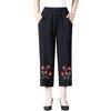 Women's Summer Elastic Waist Embroidered Pants - Perfect for Mother's Day and Grandma's Wardrobe