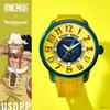 Tendence ONE PIECE Kollaborationsuhr Usopp Quarzmodell 10 ATM Wasserdicht Mineralglas Gelbes Zifferblatt Unisex
