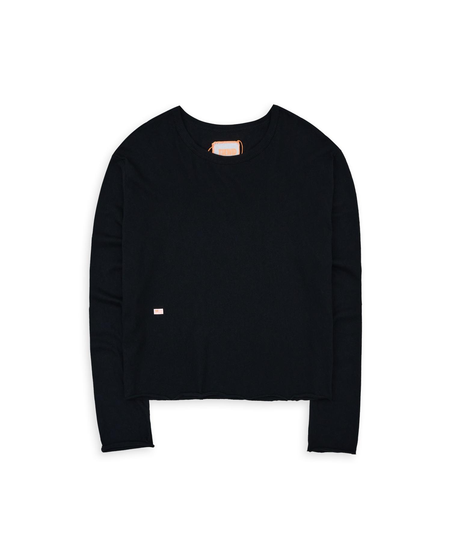 To With Tuewid Gauze Crop Longsleeve T-Shirts Black Black/0 Size