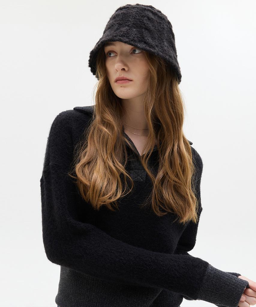 LARTIGENT Lx Knit Bucket Hat(Black)