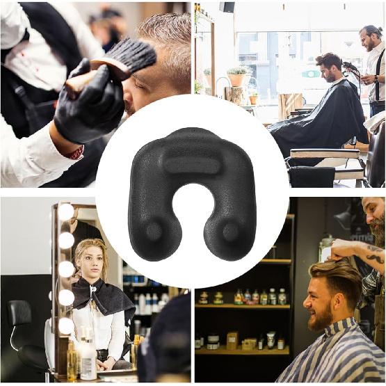 Hair Perm Neck Tray Perm Dyeing Neck Tray Hair Coloring Neck Tray Hair Dye Cape Hair Rinse Tray Bracket Salon Shoulder Rest for Barber (Black)