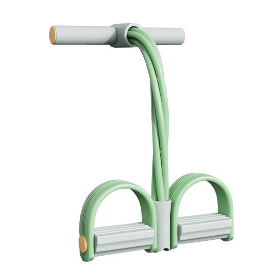 4-Tube Pedal Resistance Band with Handle Multifunction Tension Rope Yoga Sit-up Training Pedal Puller Body Stretching Trainer