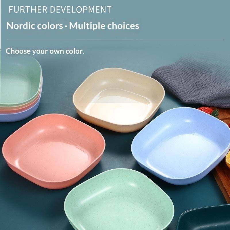 1 Set Food Grade Pp Plastic Serving Plates Easy Clean Multicolor Perfect For Snacks Fruits Desserts Home Daily Use
